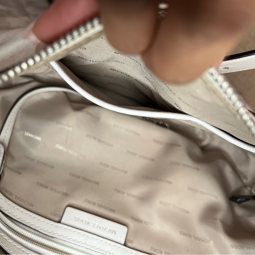 Michael Kors White Studded Shoulder Bag - Picture 14 of 16